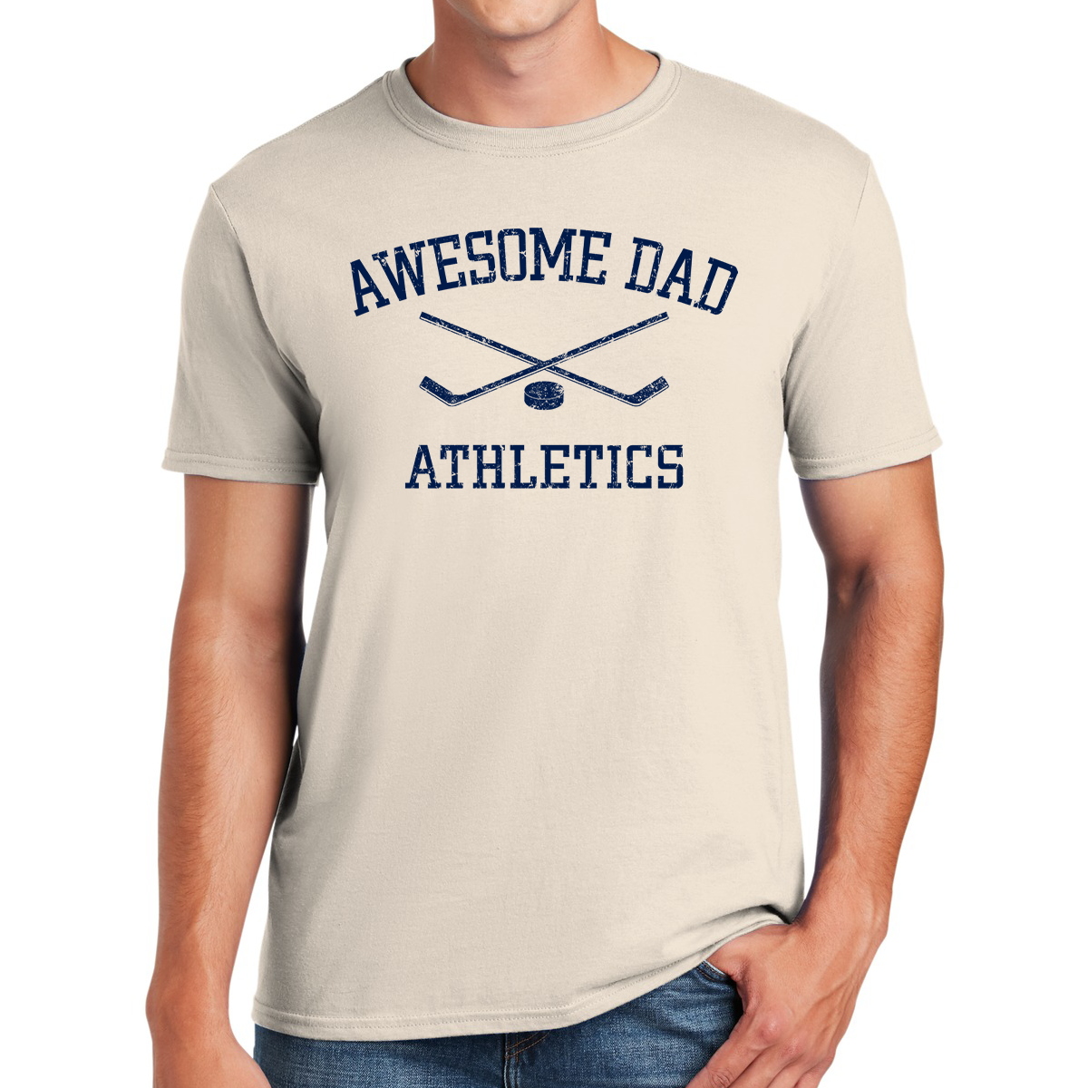 Awesome Dad Athletics Hockey Dominating The Ice with Style Gifts for Dads T-shirt