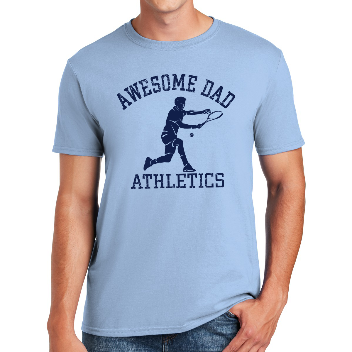 Awesome Dad Athletics Tennis Player Serving Up Style on the Court Gifts for Dads T-shirt