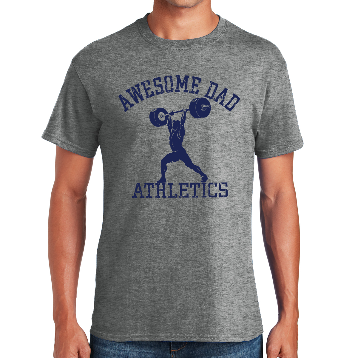 Awesome Dad Athletics Weightlifter Lifting with Strength and Style Gifts for Dads T-shirt