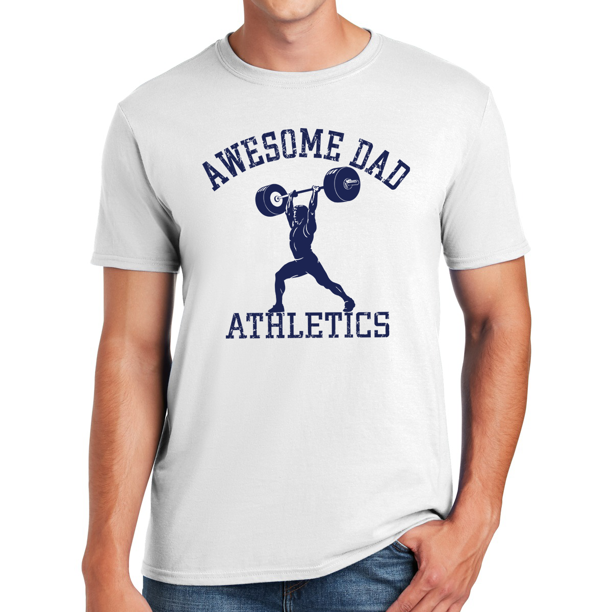 Awesome Dad Athletics Weightlifter Lifting with Strength and Style Gifts for Dads T-shirt
