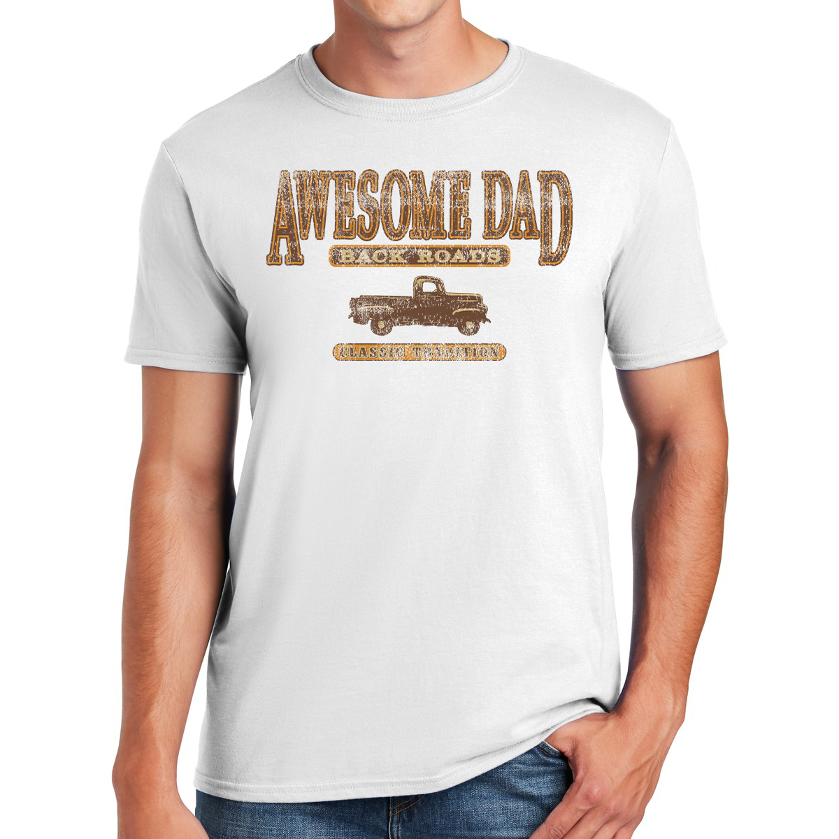 Awesome Dad Back Roads Classic Tradition Old Timer Restaurant Gifts for Dads T-shirt