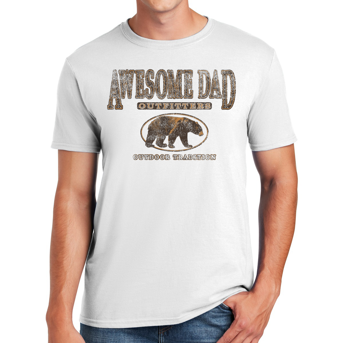 Awesome Dad Outfitters Outdoor Tradition Bear With Me Gifts for Dads T-shirt