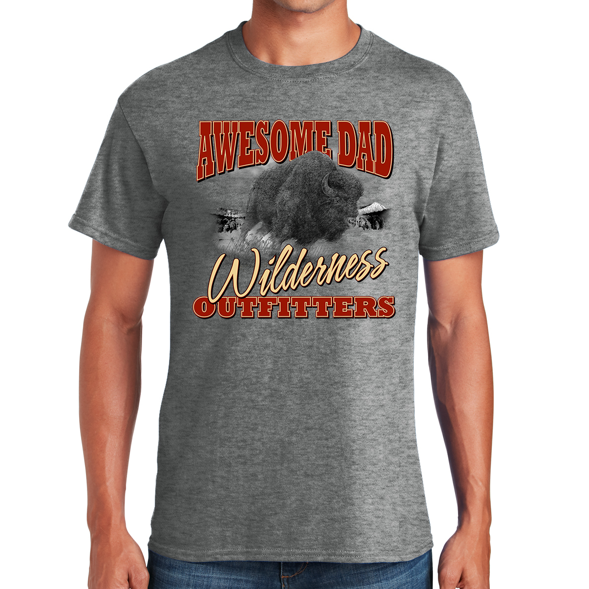 Wilderness Outfitters The Journey Of An Awesome Dad Gifts for Dads T-shirt