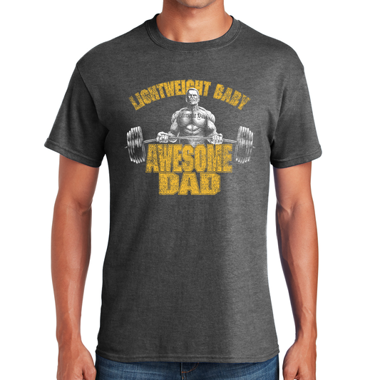 Lightweight Baby Awesome Dad Looking Cool While Lifting Gifts for Dads T-shirt