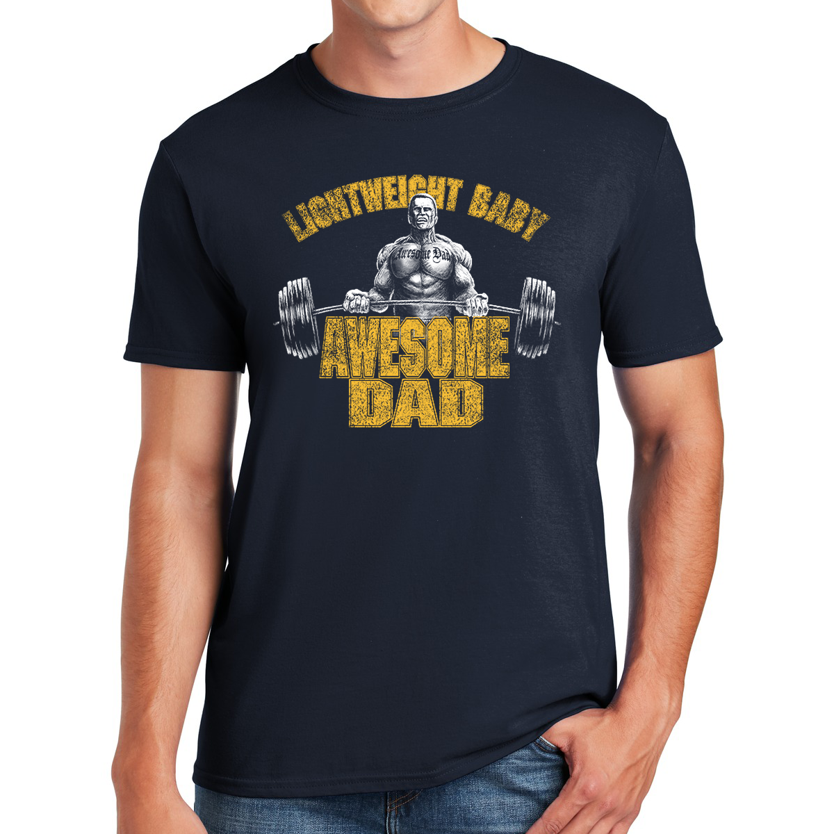 Lightweight Baby Awesome Dad Looking Cool While Lifting Gifts for Dads T-shirt