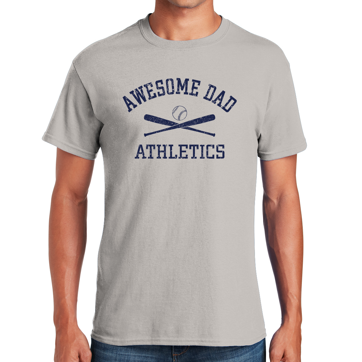 Awesome Dad Athletics Baseball Slamming Home Runs in Style Gifts for Dads T-shirt
