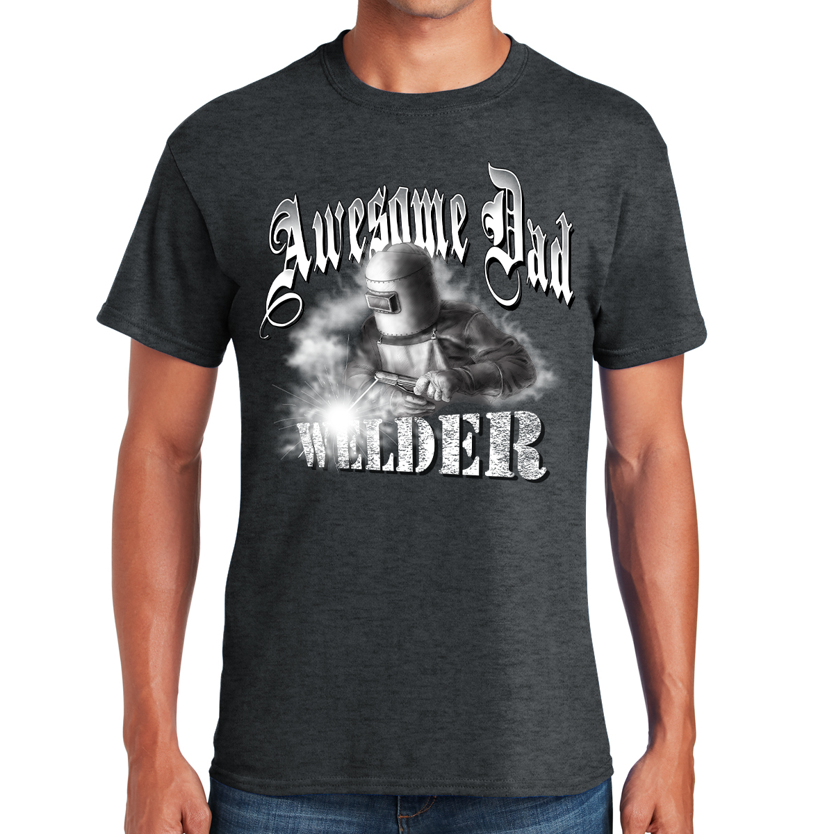 Awesome Dad Welder Forging Bonds And Metal Gift For Dads T-shirt