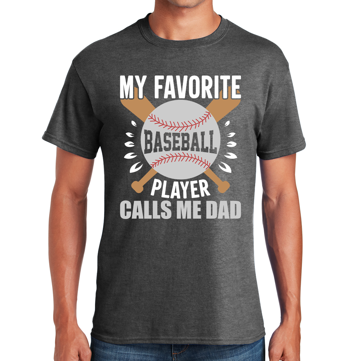 My Favorite Baseball Player Calls Me Dad Gift For Dads T-shirt