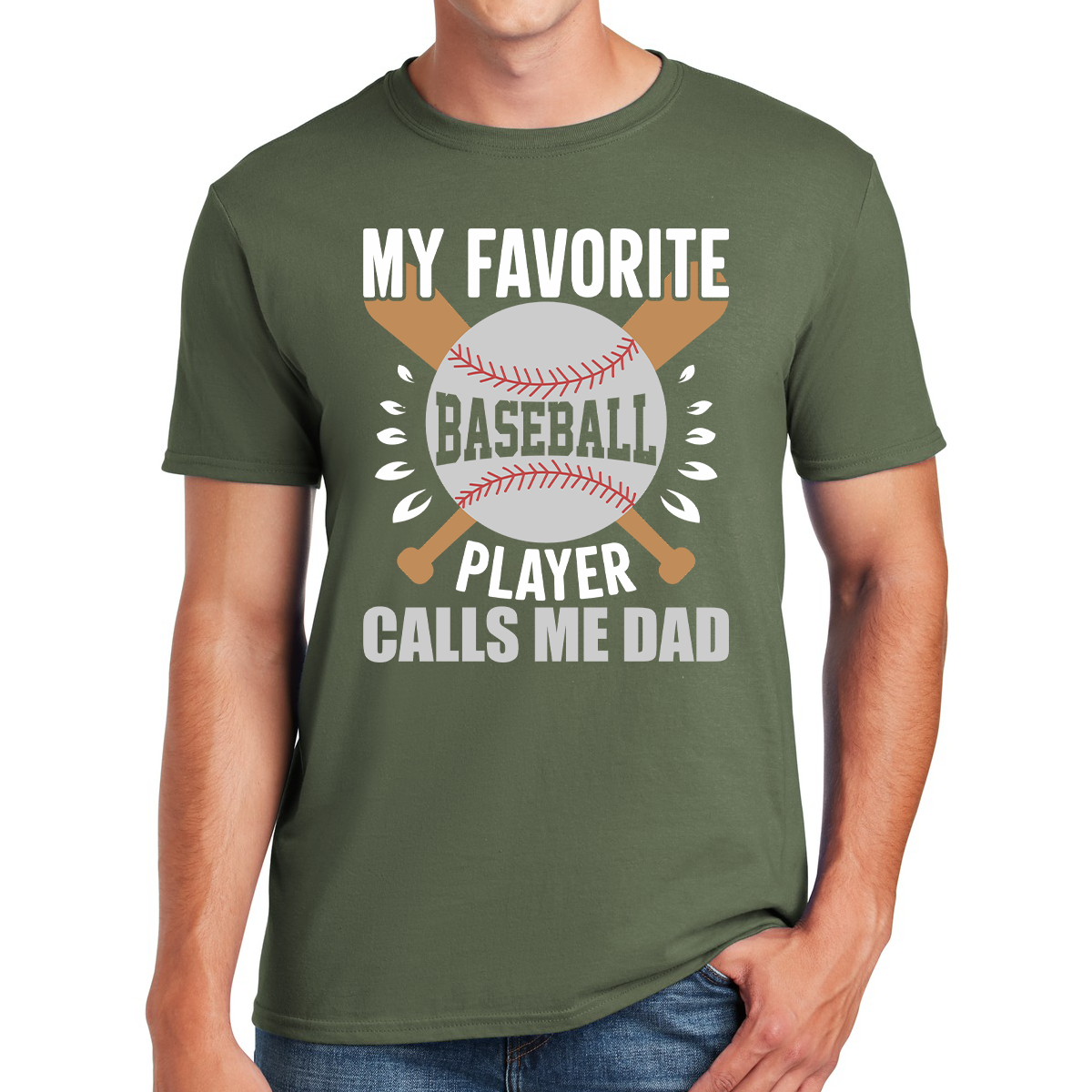 My Favorite Baseball Player Calls Me Dad Gift For Dads T-shirt