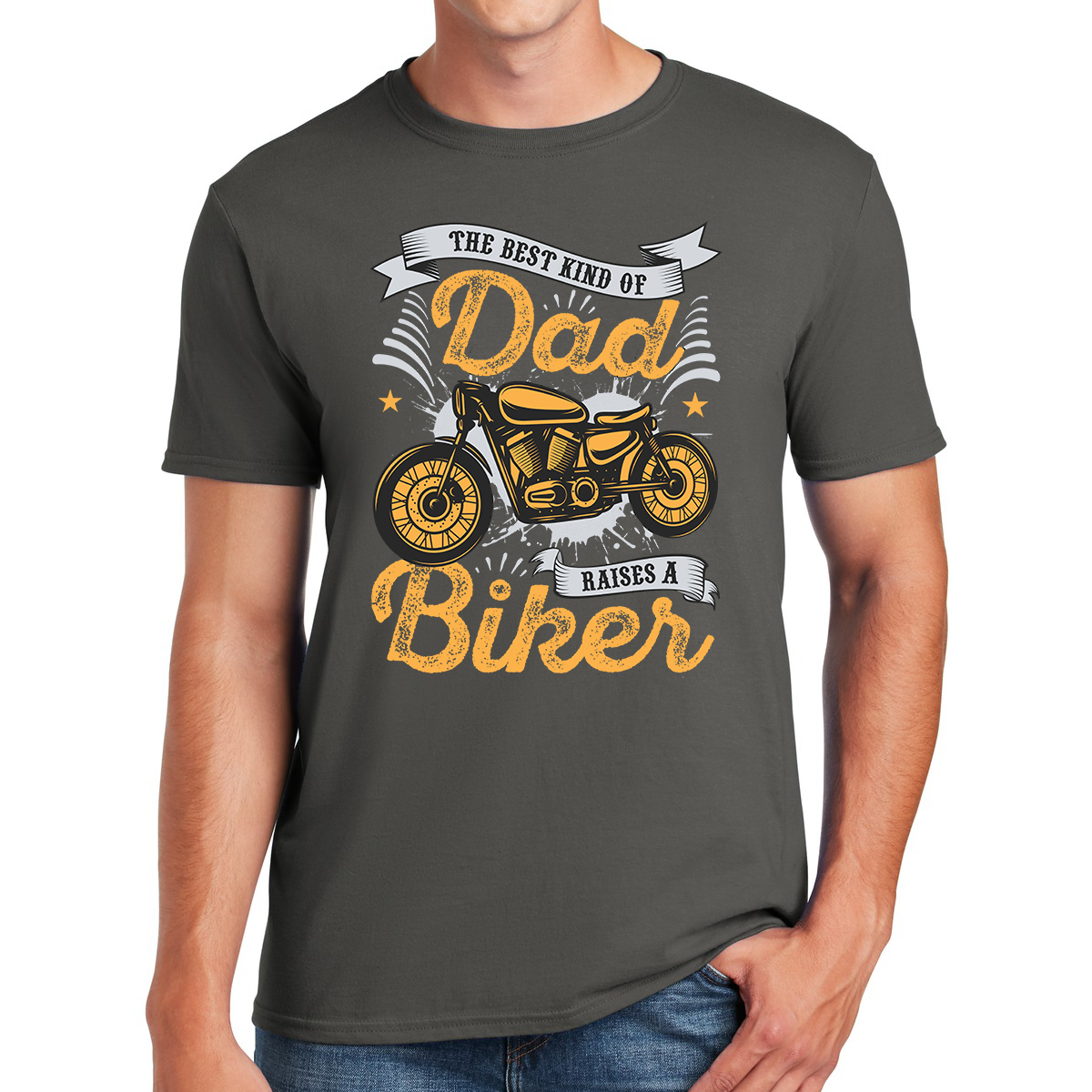 The Best Kind Of Dad Raises A Biker Awesome Dad T-shirt