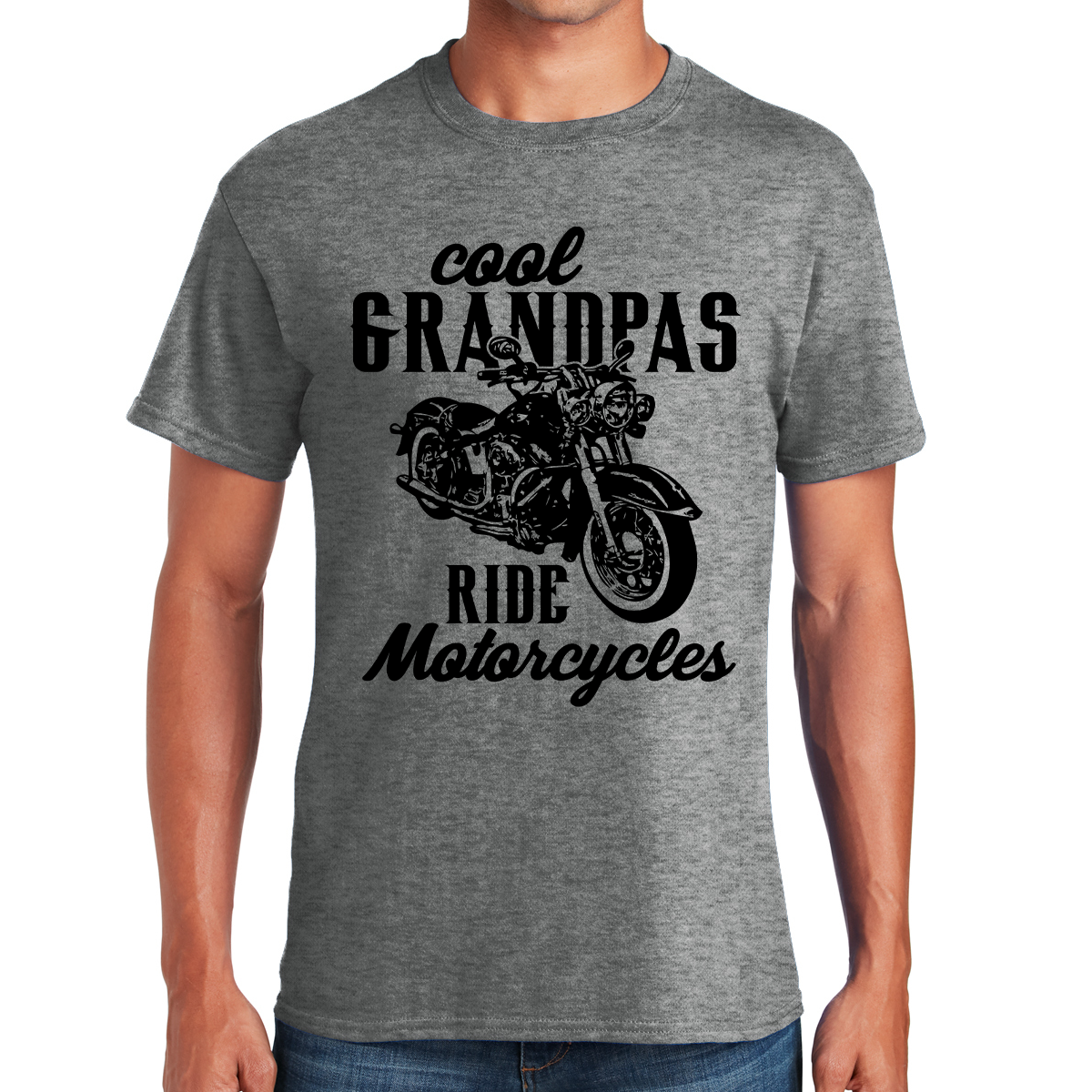 Cool Grandpas Ride Motorcycles Cruising Through Generations With Style Gift For Grandpa T-shirt