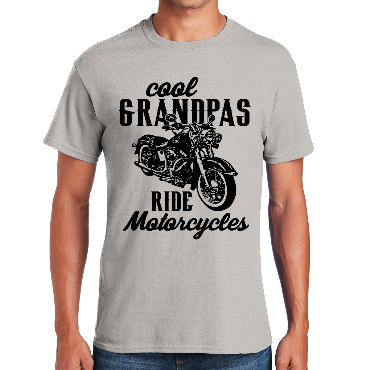 Cool Grandpas Ride Motorcycles Cruising Through Generations With Style Gift For Grandpa T-shirt