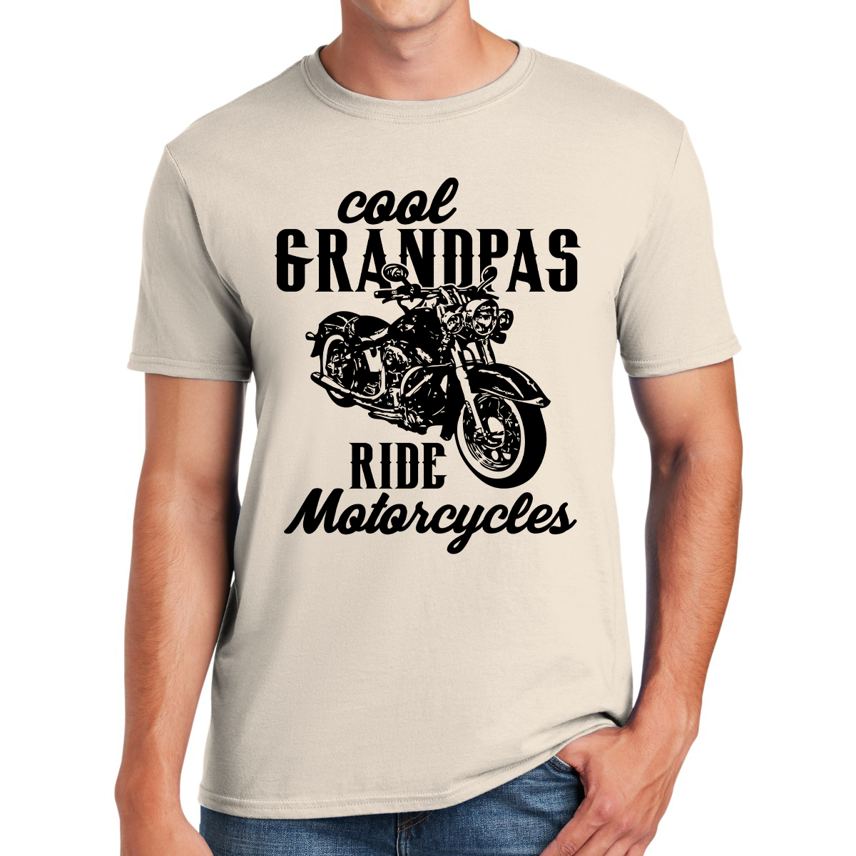 Cool Grandpas Ride Motorcycles Cruising Through Generations With Style Gift For Grandpa T-shirt