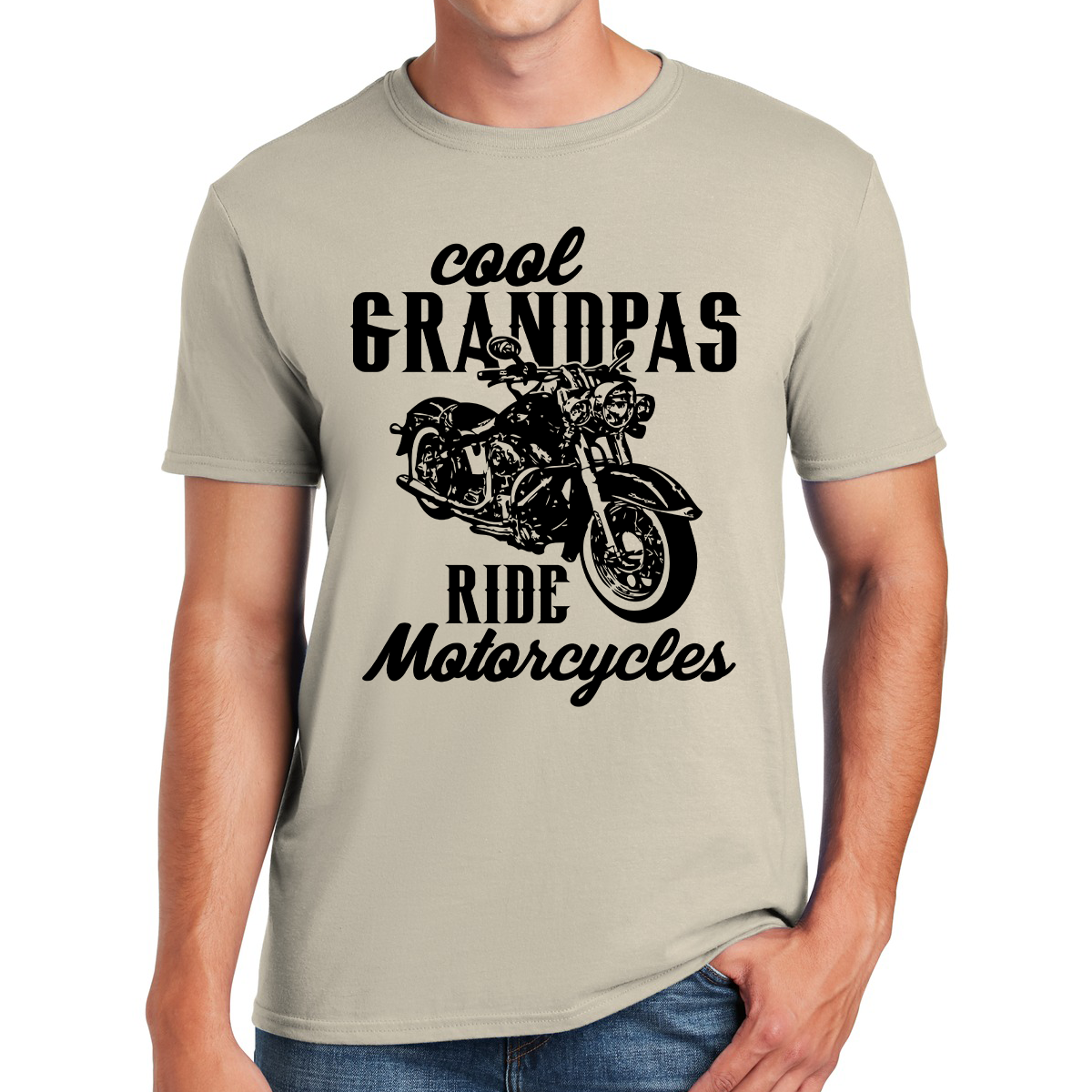 Cool Grandpas Ride Motorcycles Cruising Through Generations With Style Gift For Grandpa T-shirt