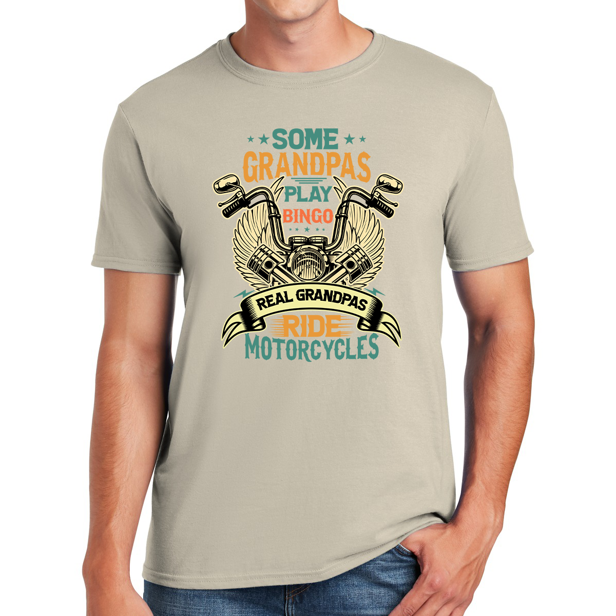 Some Grandpas Play Bingo Real Grandpas Ride Motorcycles Gifts For Grandpa T-shirt